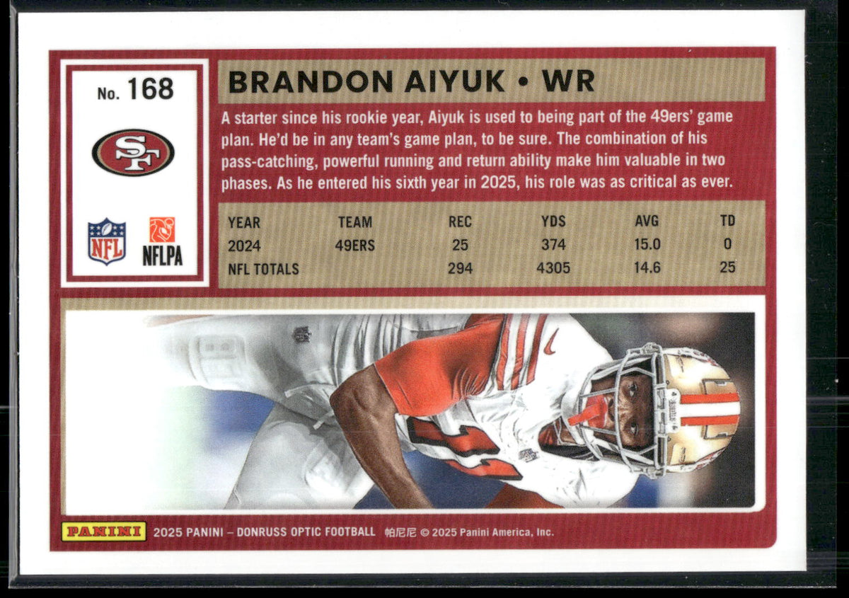 2025 Donruss Optic #168 Brandon Aiyuk