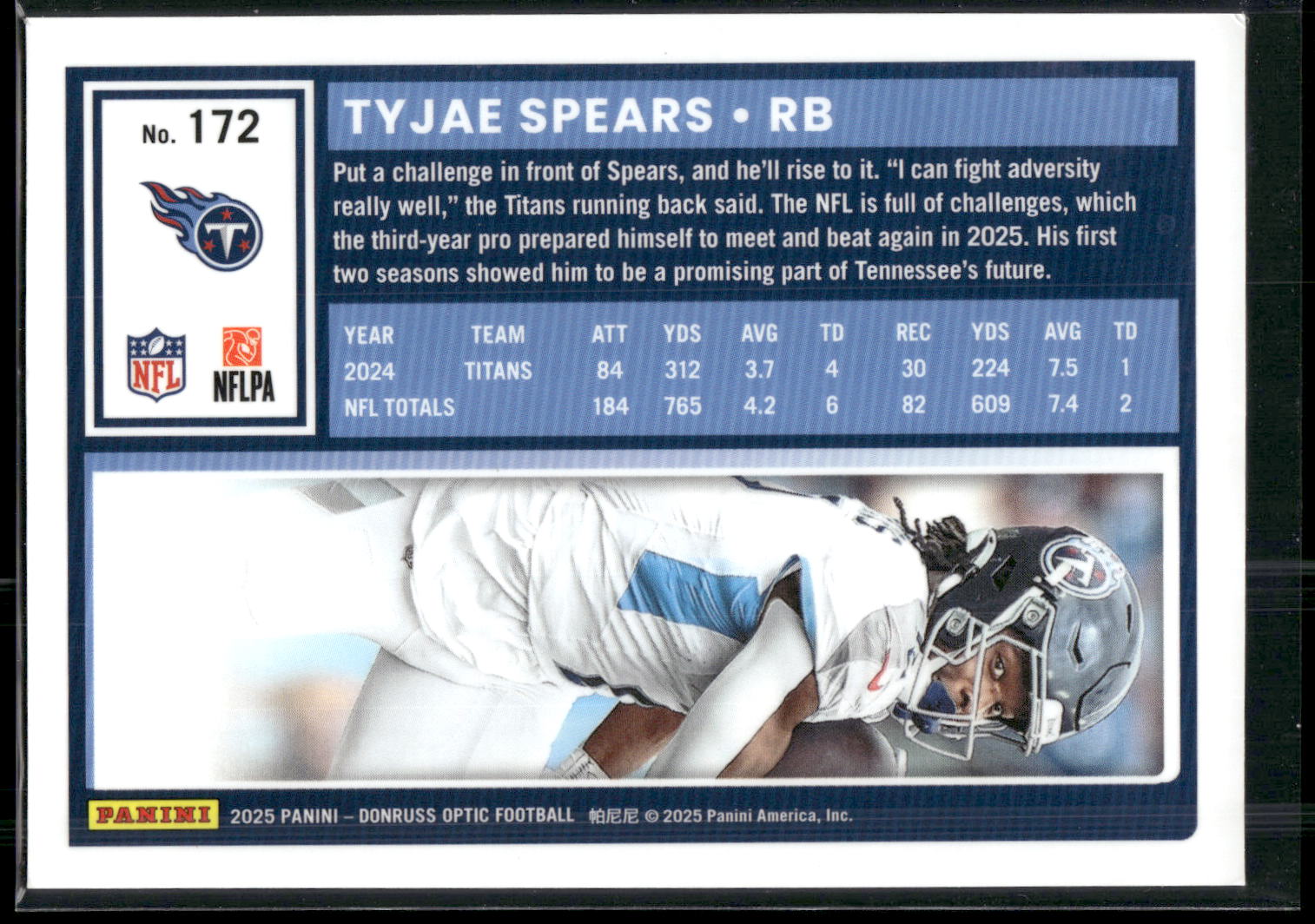 2025 Donruss Optic #172 Tyjae Spears