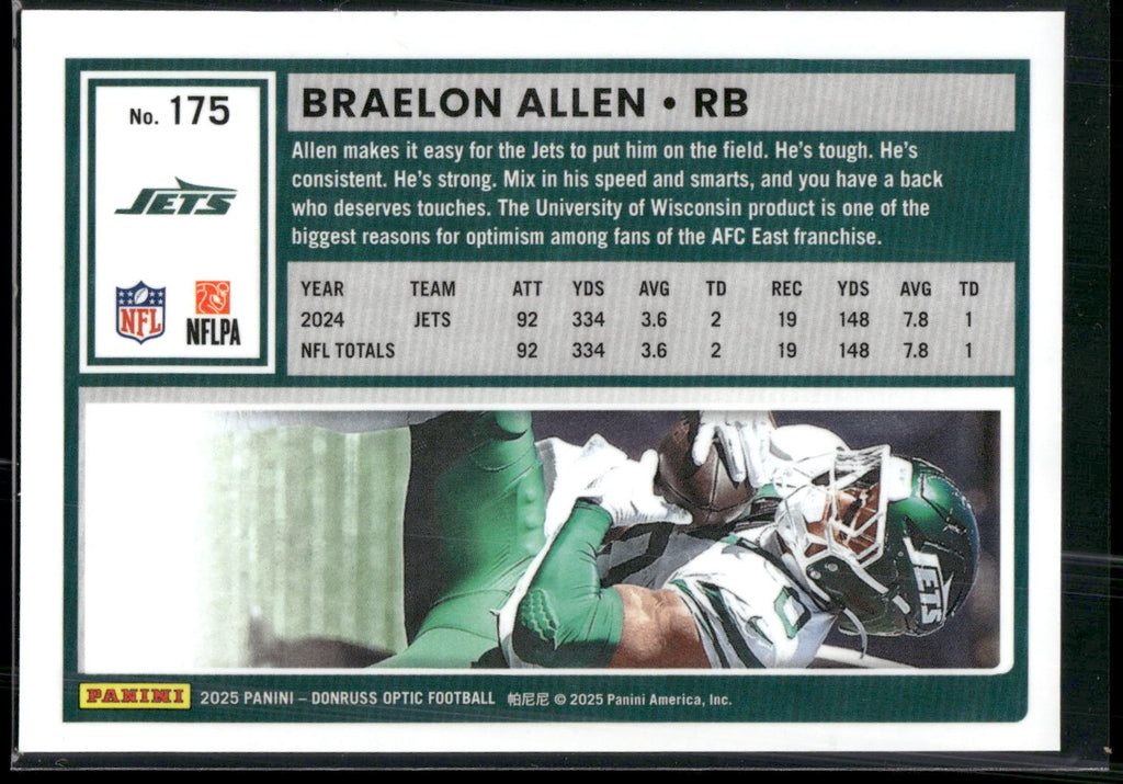 2025 Donruss Optic #175 Braelon Allen