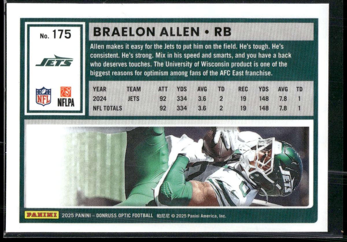 2025 Donruss Optic #175 Braelon Allen