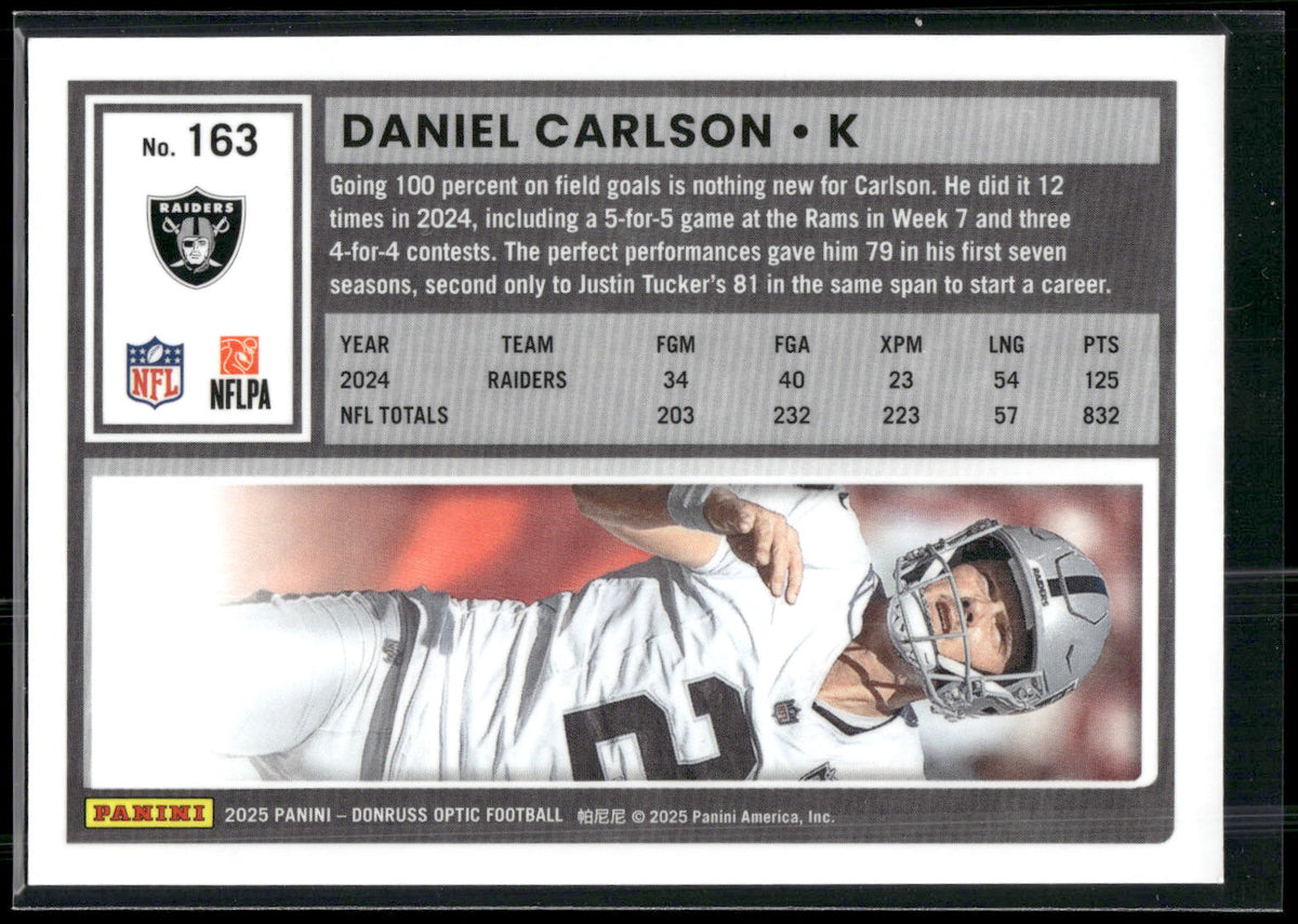 2025 Donruss Optic #163 Daniel Carlson