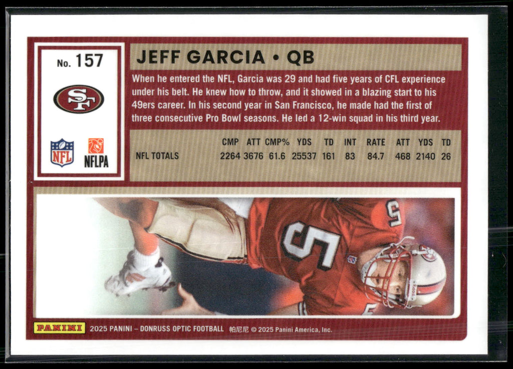 2025 Donruss Optic #157 Jeff Garcia