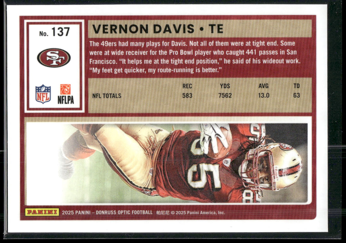 2025 Donruss Optic #137 Vernon Davis