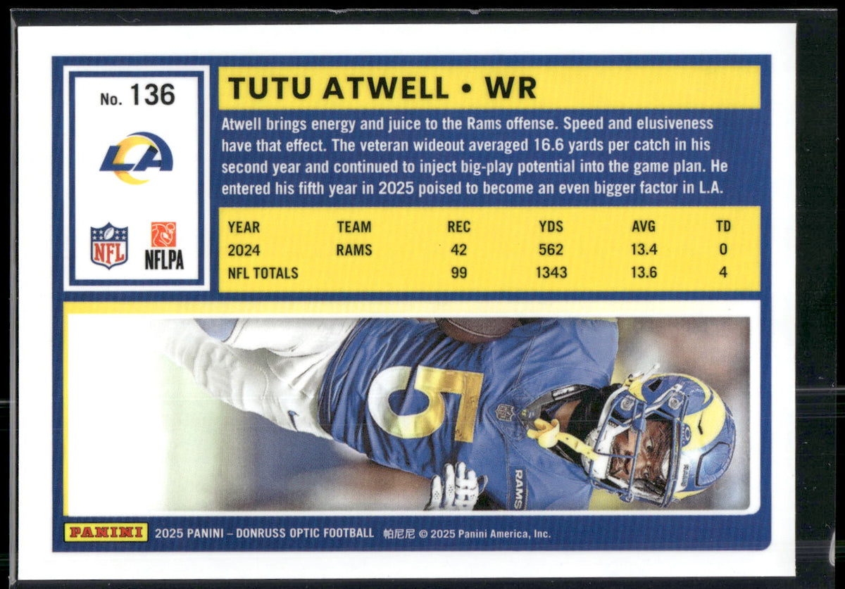 2025 Donruss Optic #136 Tutu Atwell