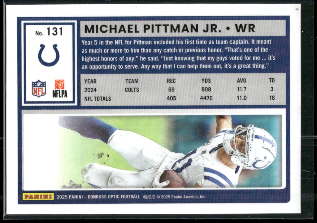 2025 Donruss Optic #131 Michael Pittman Jr.