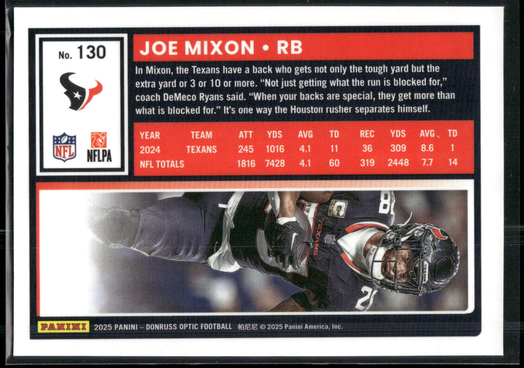 2025 Donruss Optic #130 Joe Mixon