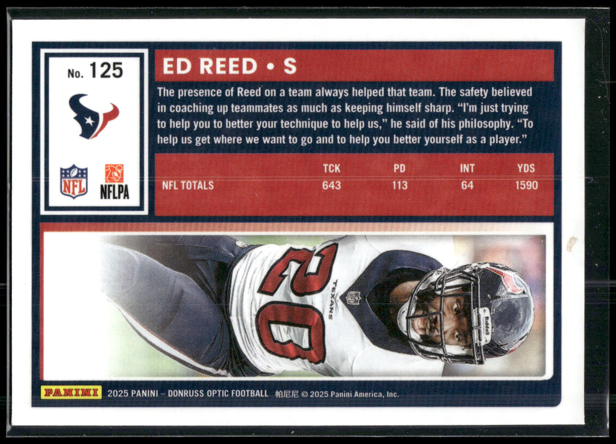 2025 Donruss Optic #125 Ed Reed