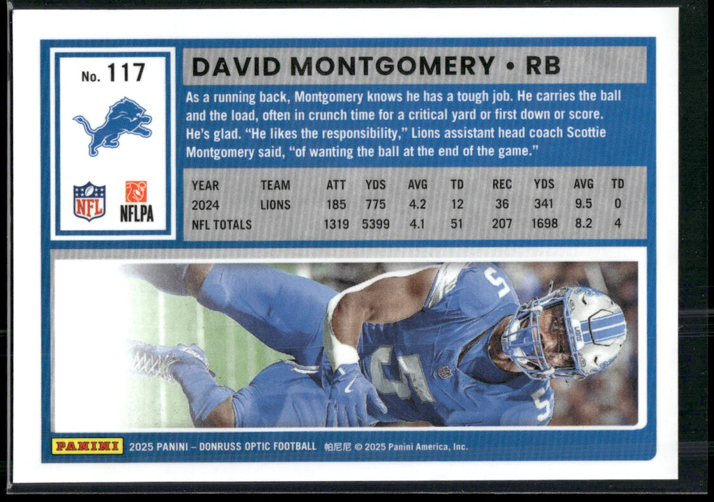 2025 Donruss Optic #117 David Montgomery