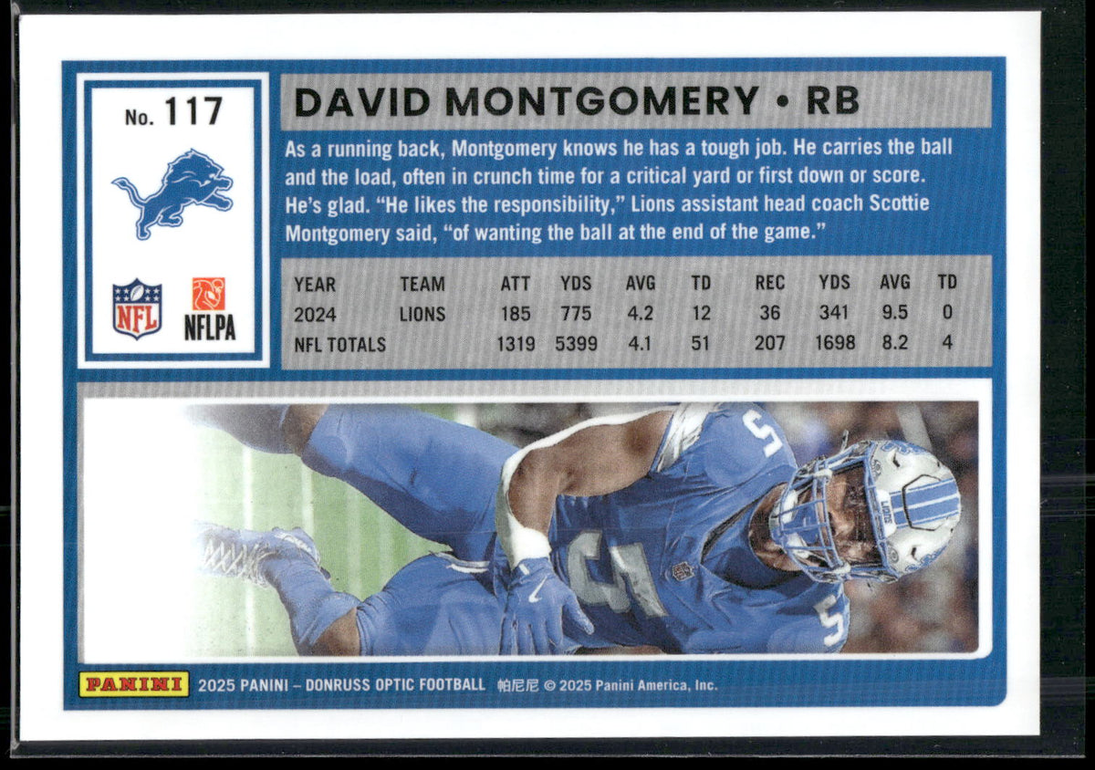 2025 Donruss Optic #117 David Montgomery