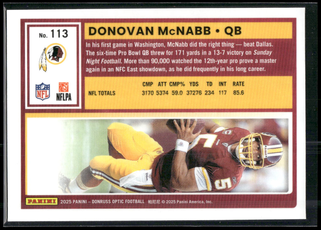 2025 Donruss Optic #113 Donovan McNabb