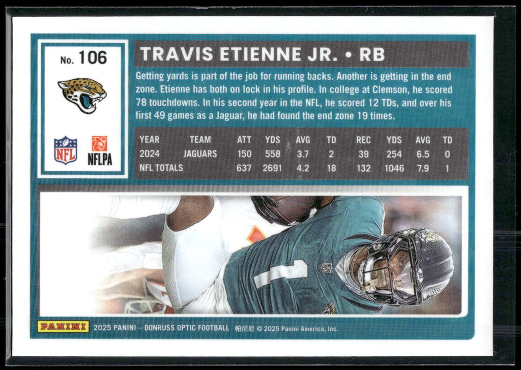 2025 Donruss Optic #106 Travis Etienne Jr.