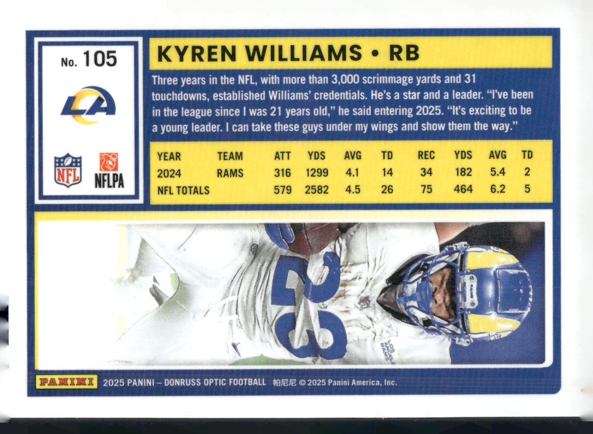 2025 Donruss Optic #105 Kyren Williams