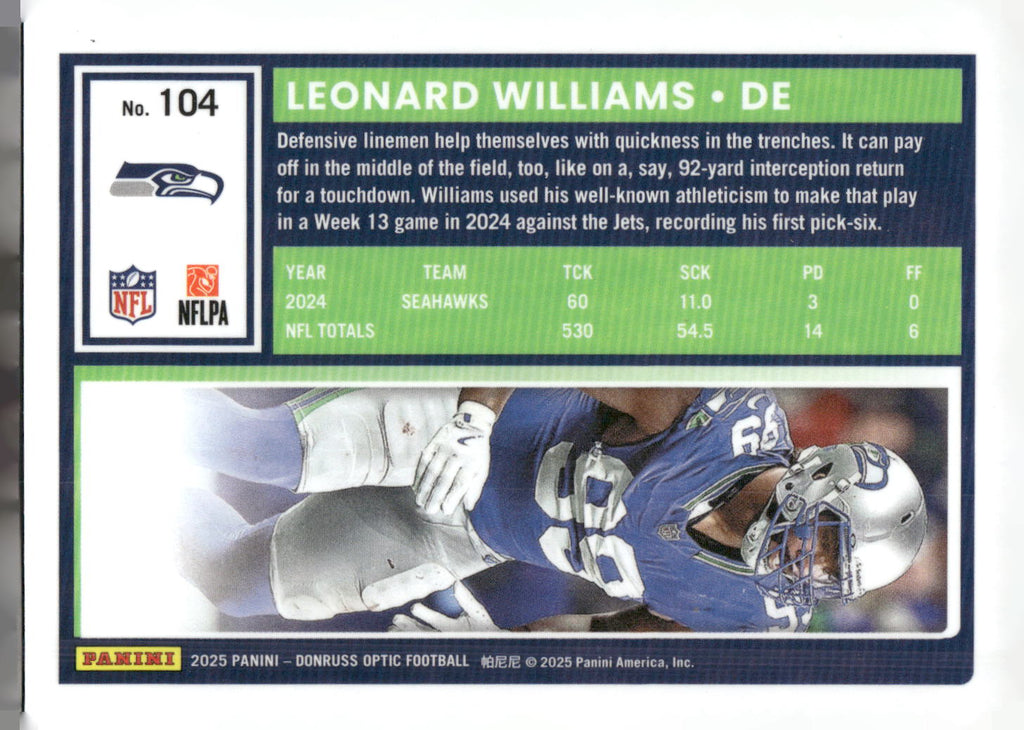 2025 Donruss Optic #104 Leonard Williams