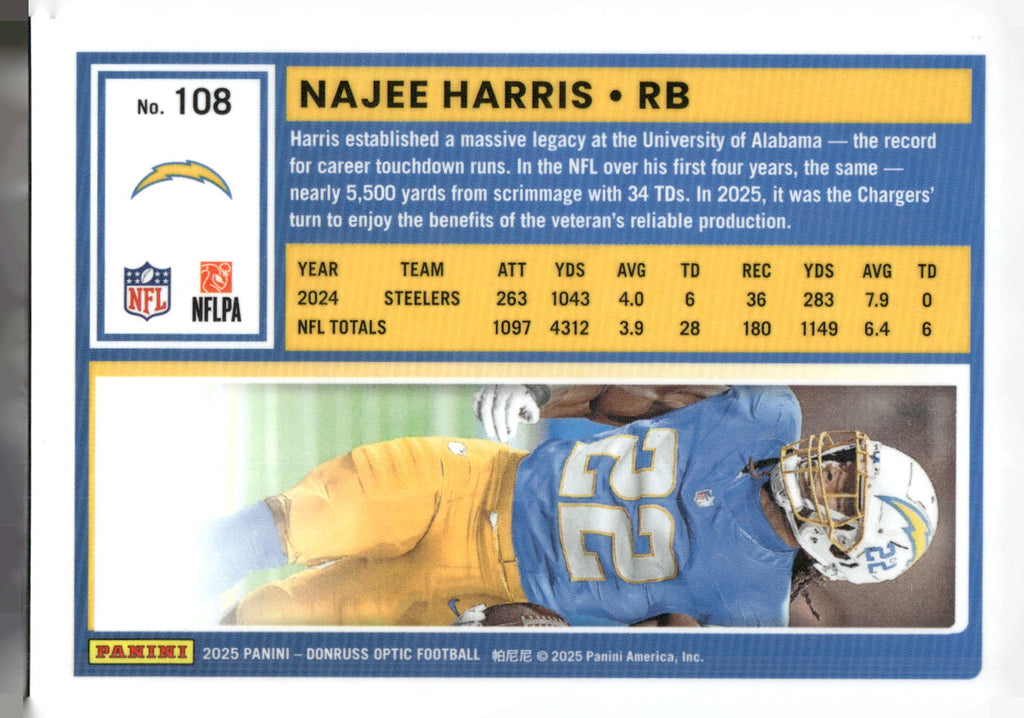 2025 Donruss Optic #108 Najee Harris