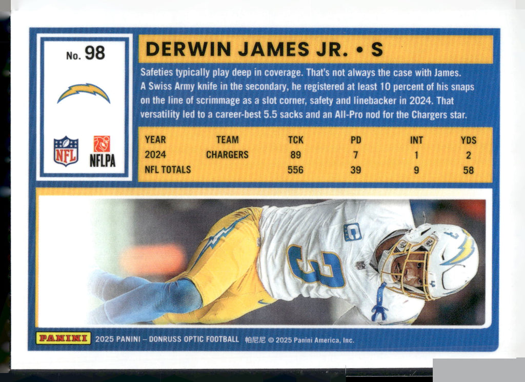2025 Donruss Optic #98 Derwin James Jr.
