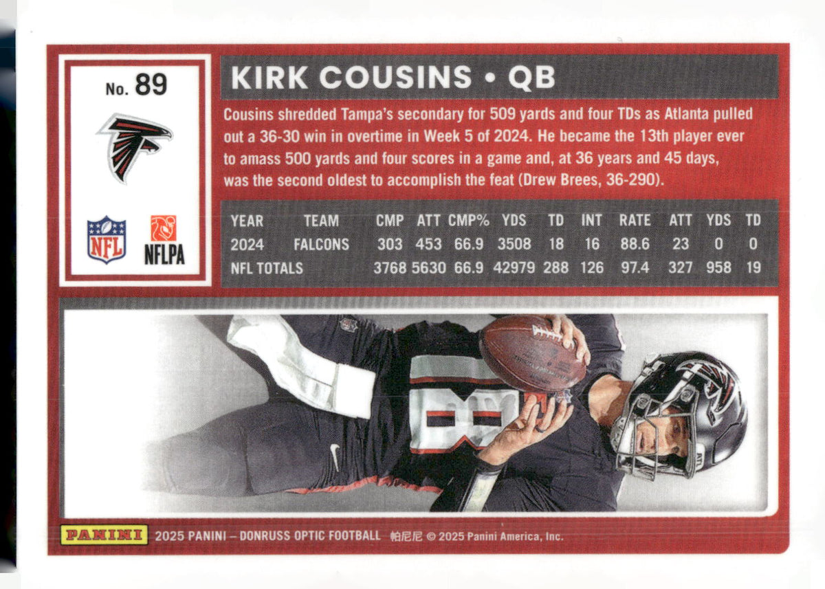 2025 Donruss Optic #89 Kirk Cousins