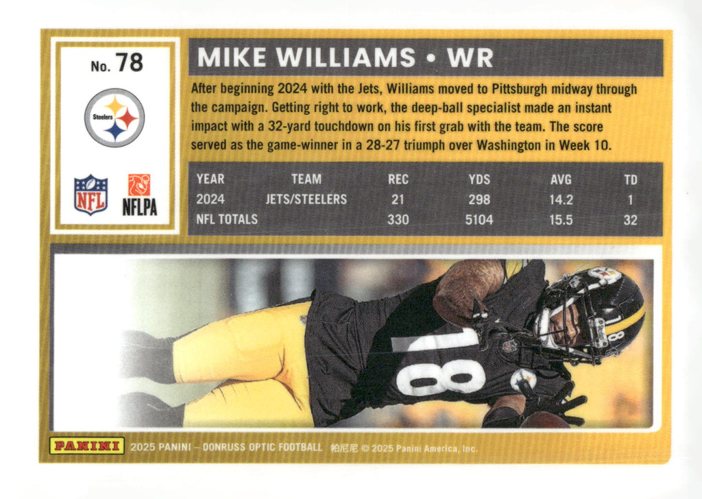 2025 Donruss Optic #78 Mike Williams