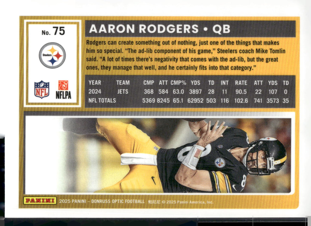 2025 Donruss Optic #75 Aaron Rodgers