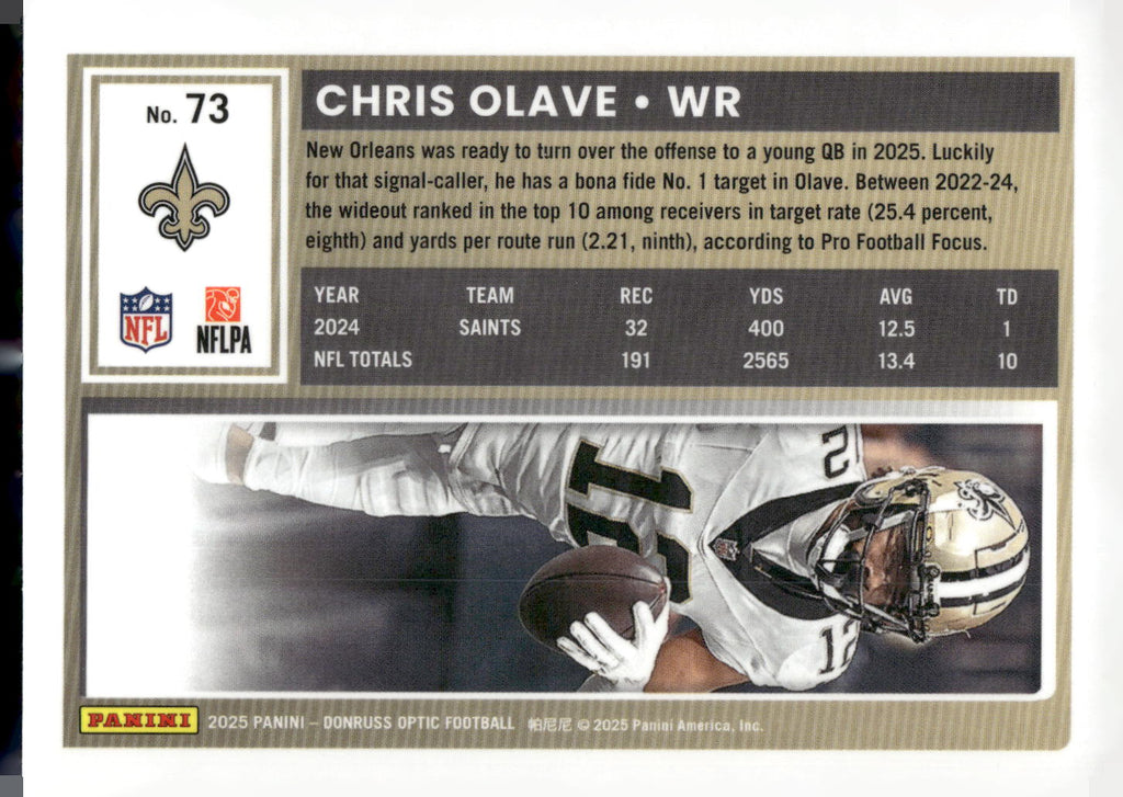 2025 Donruss Optic #73 Chris Olave