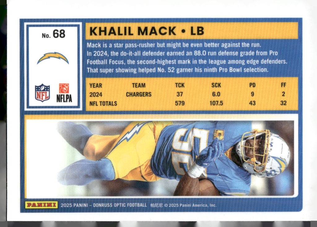 2025 Donruss Optic #68 Khalil Mack
