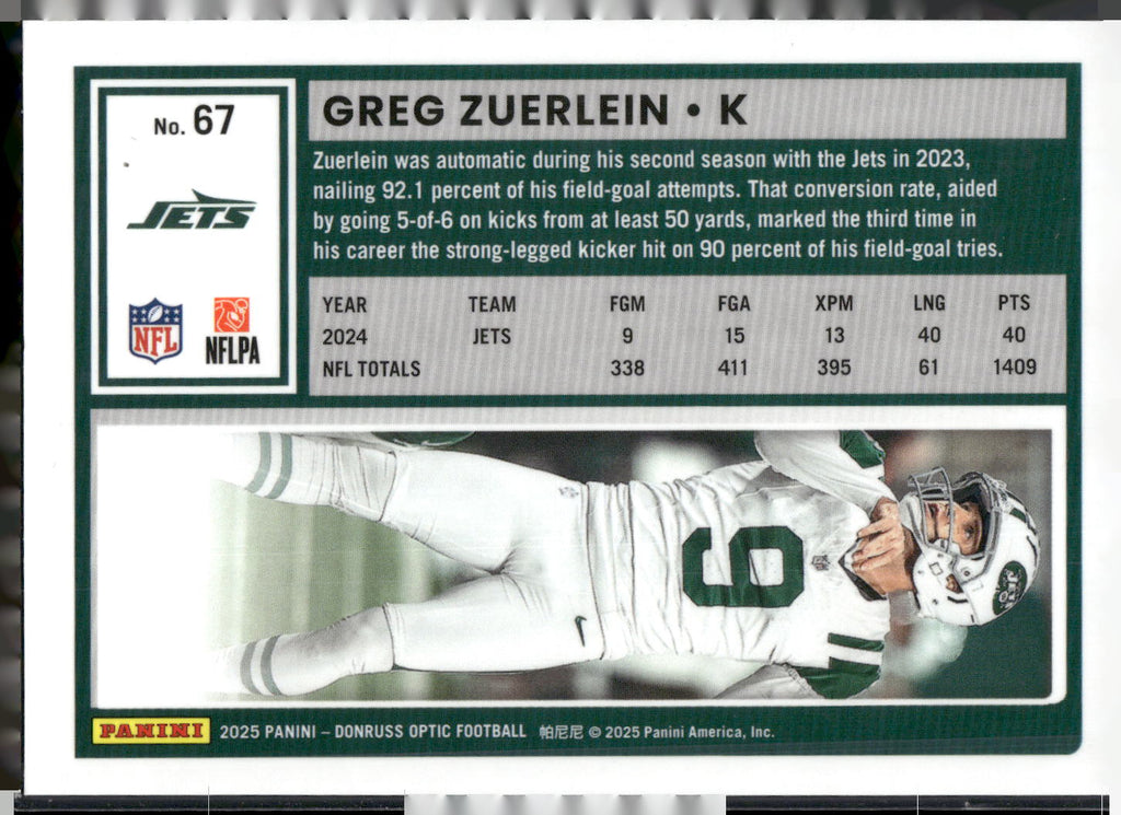 2025 Donruss Optic #67 Greg Zuerlein