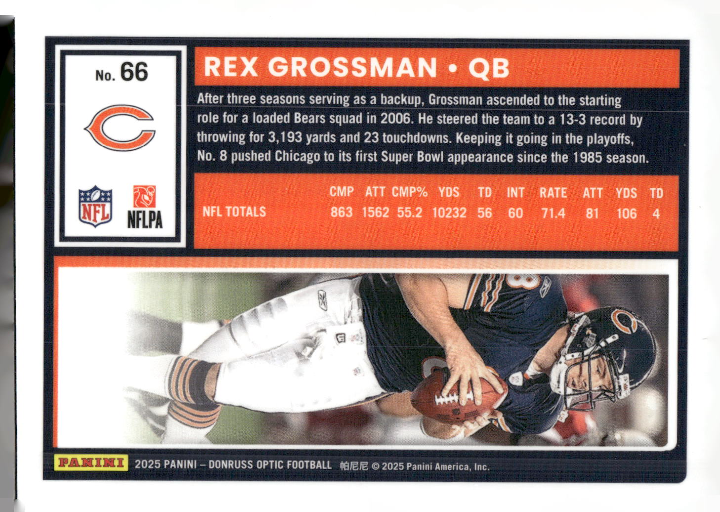 2025 Donruss Optic #66 Rex Grossman