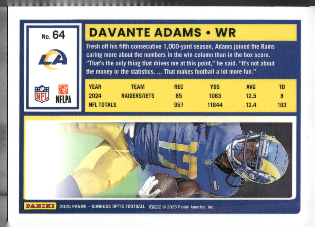 2025 Donruss Optic #64 Davante Adams