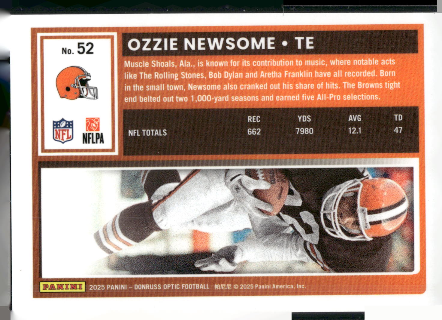 2025 Donruss Optic #52 Ozzie Newsome