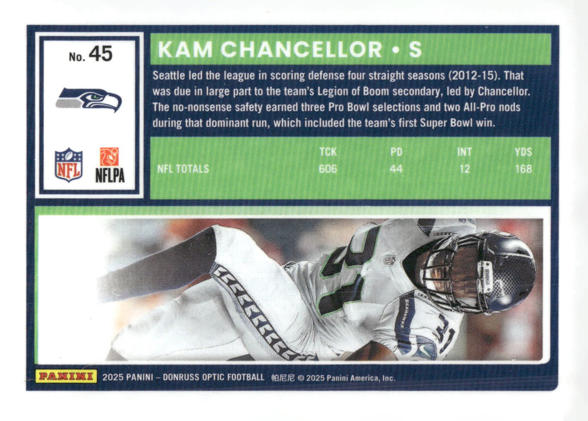 2025 Donruss Optic #45 Kam Chancellor