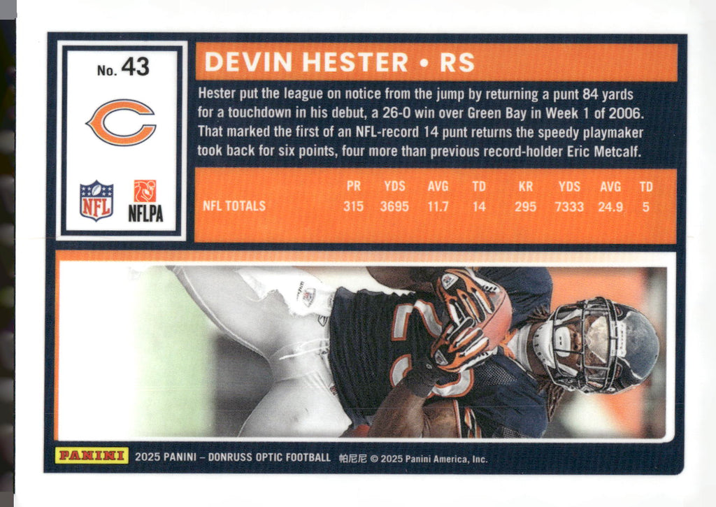2025 Donruss Optic #43 Devin Hester