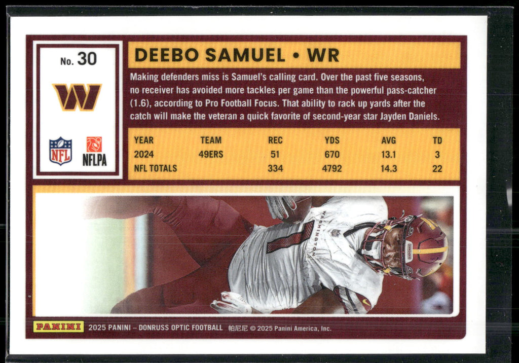 2025 Donruss Optic #30 Deebo Samuel