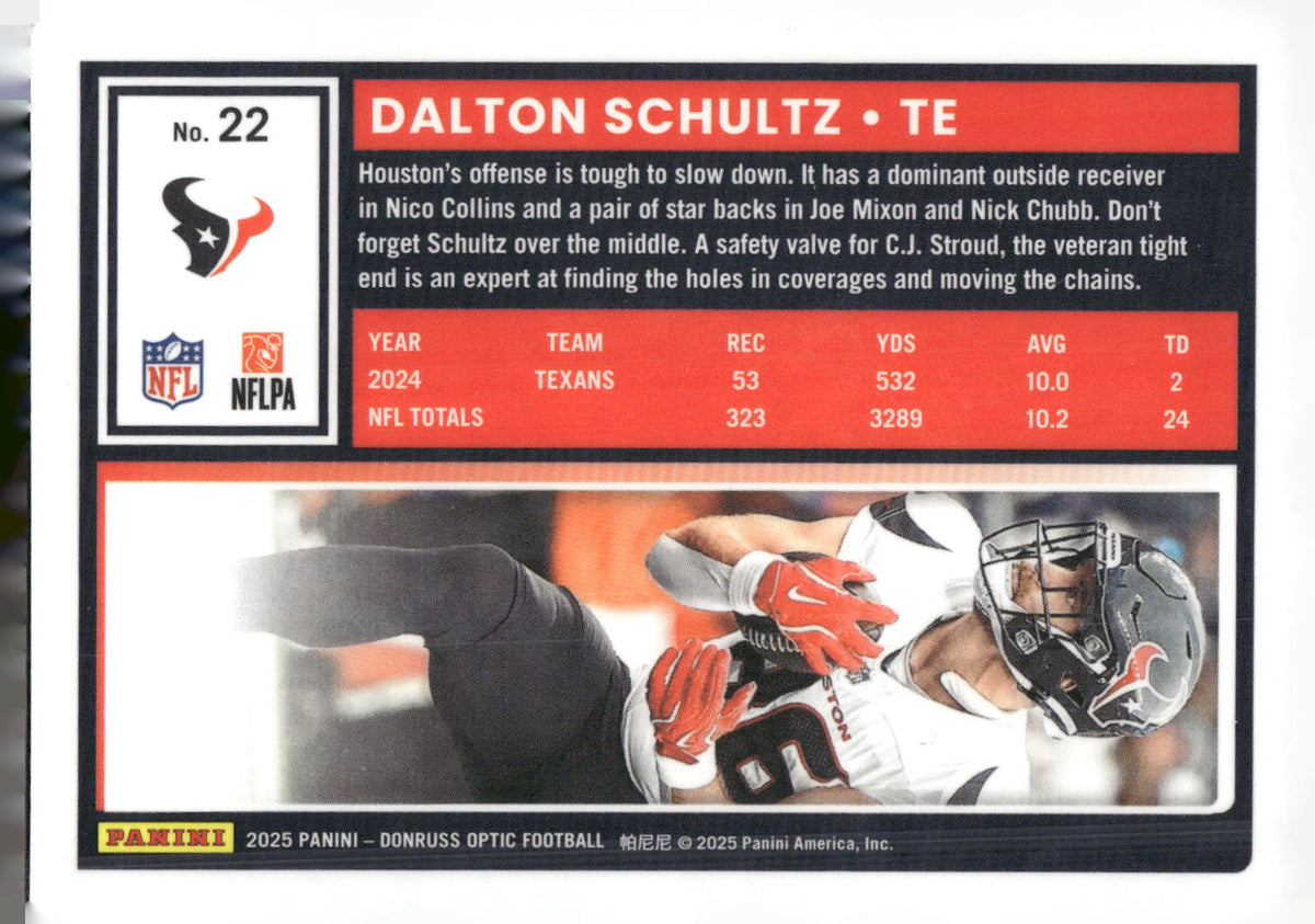 2025 Donruss Optic #22 Dalton Schultz
