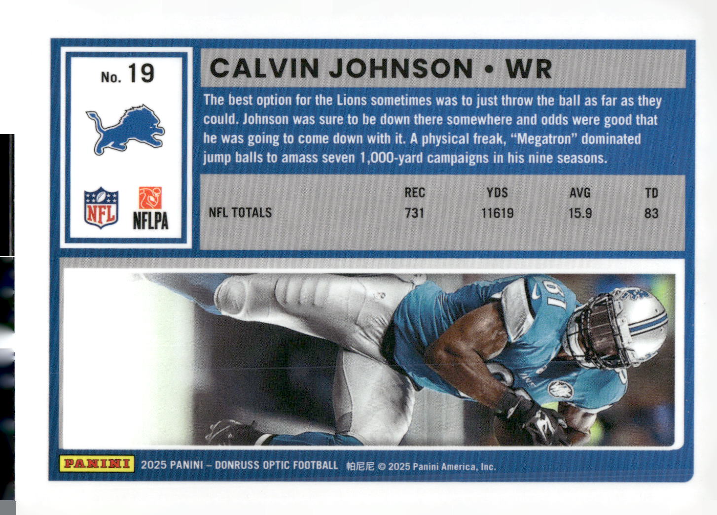 2025 Donruss Optic #19 Calvin Johnson