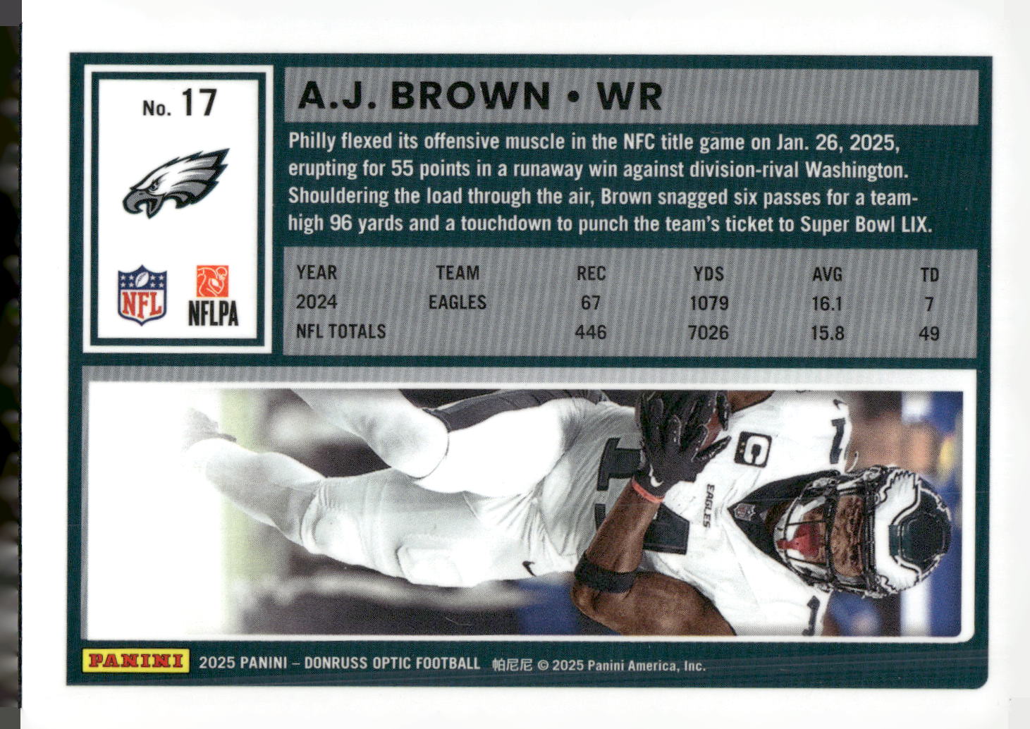2025 Donruss Optic #17 A.J. Brown