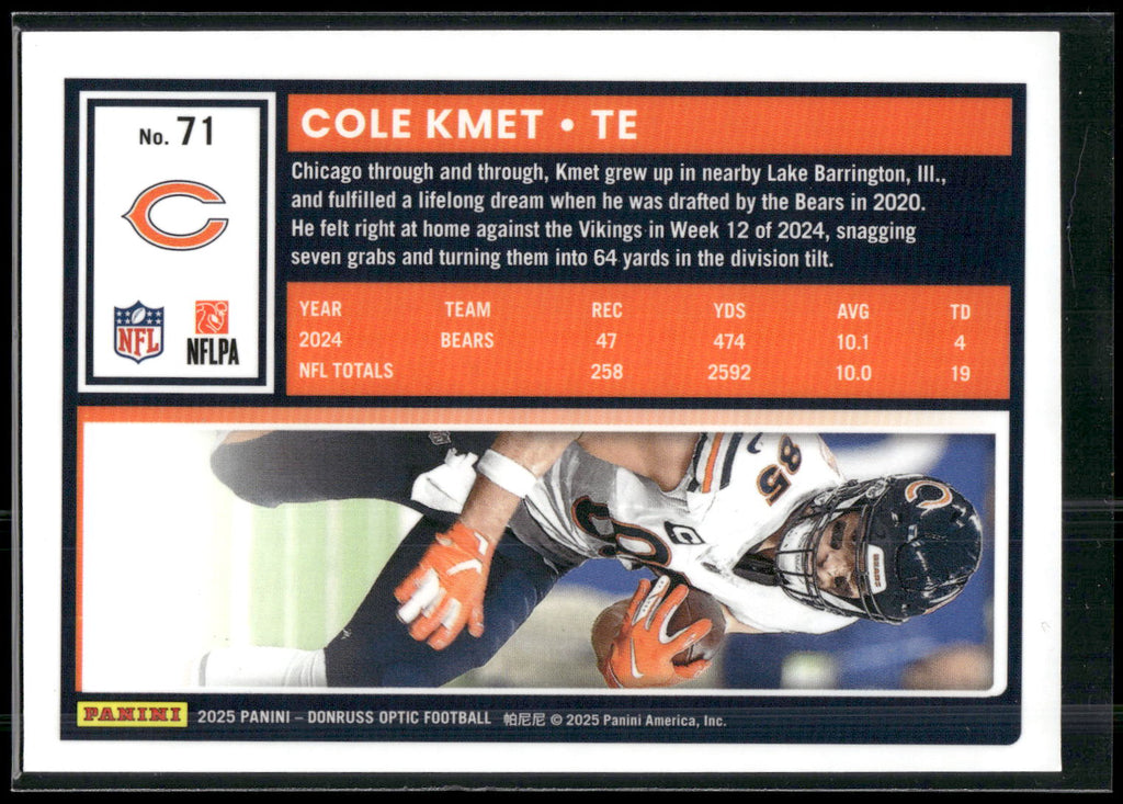 2025 Donruss Optic #71 Cole Kmet