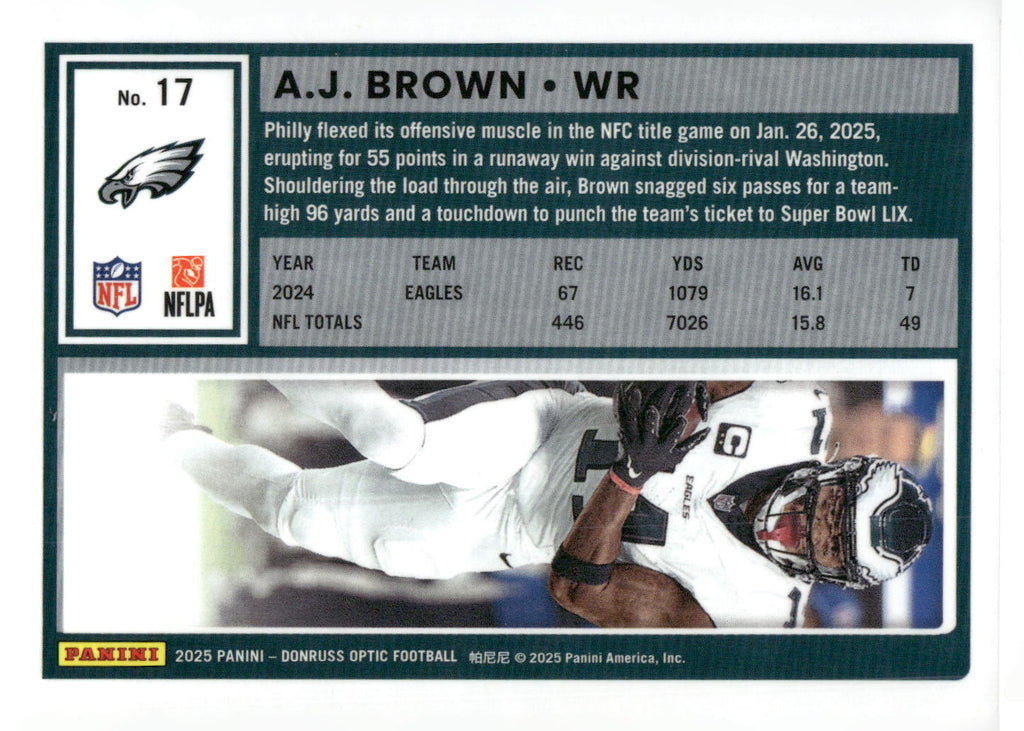 2025 Donruss Optic #17 A.J. Brown
