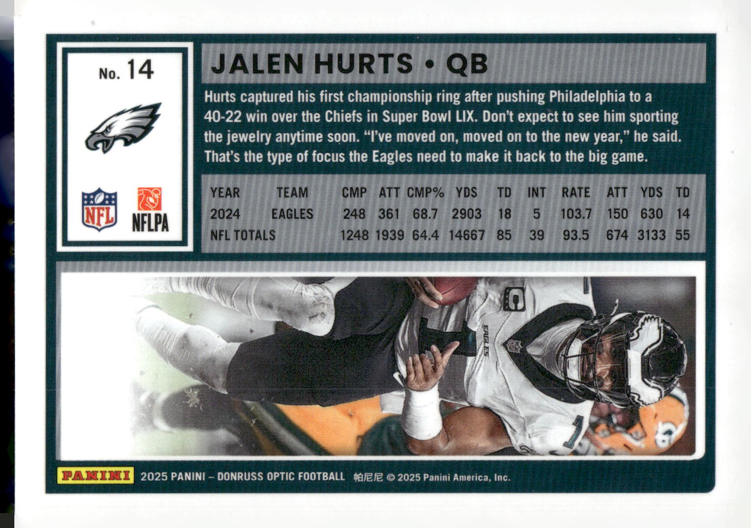 2025 Donruss Optic #14 Jalen Hurts