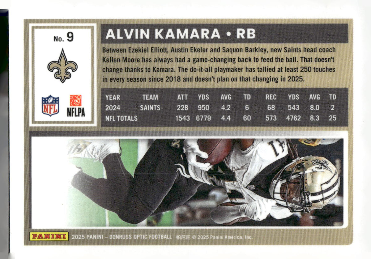 2025 Donruss Optic #9 Alvin Kamara