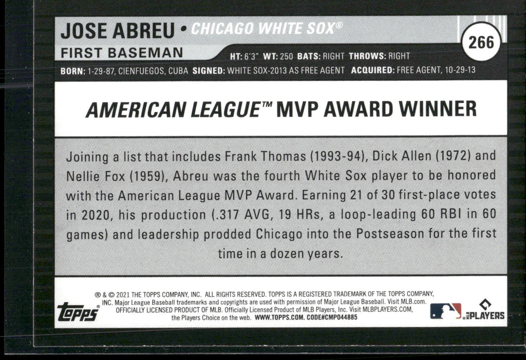 2021 Topps Big League #266 Jose Abreu