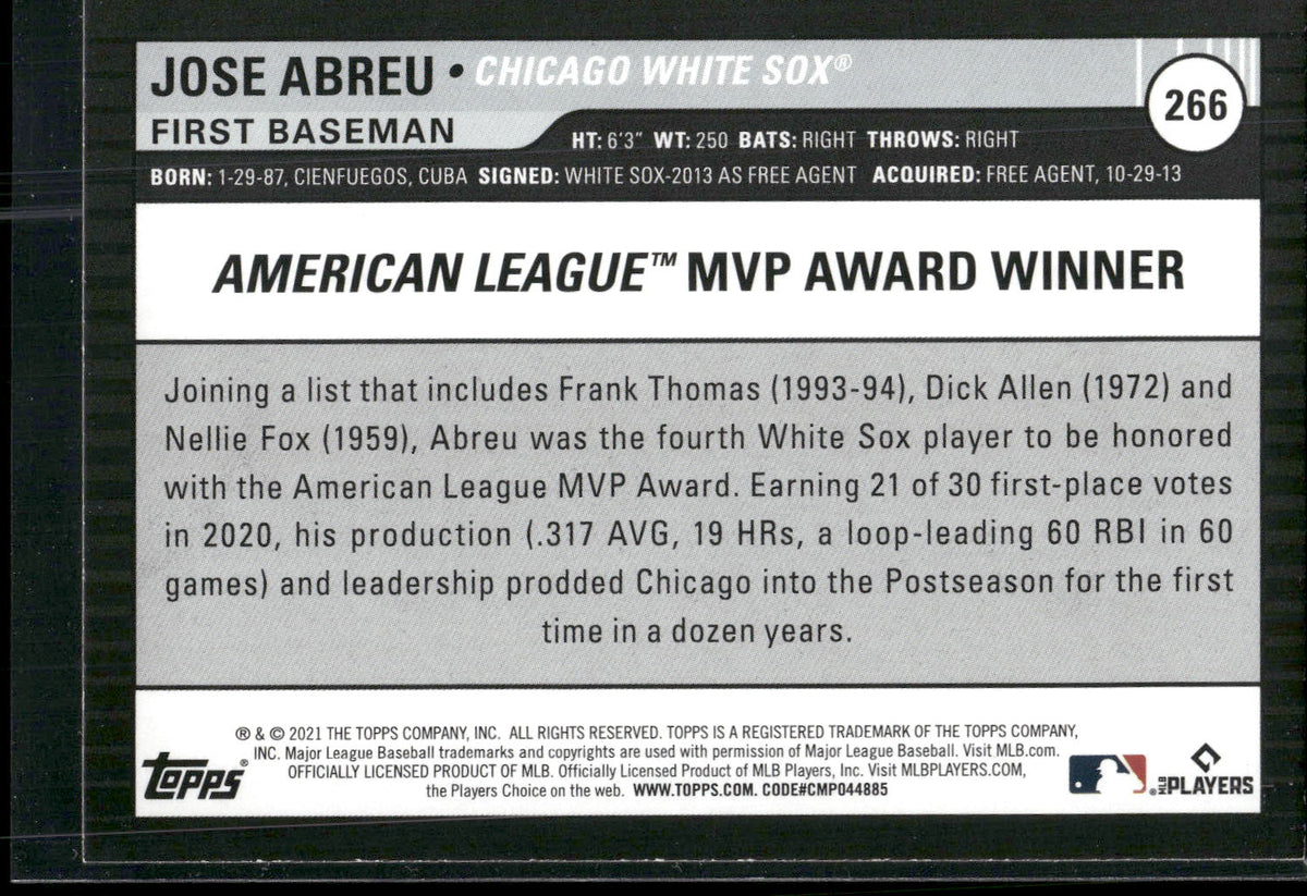 2021 Topps Big League #266 Jose Abreu