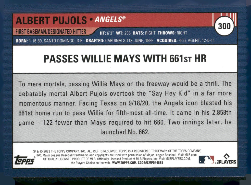 2021 Topps Big League #300 Albert Pujols