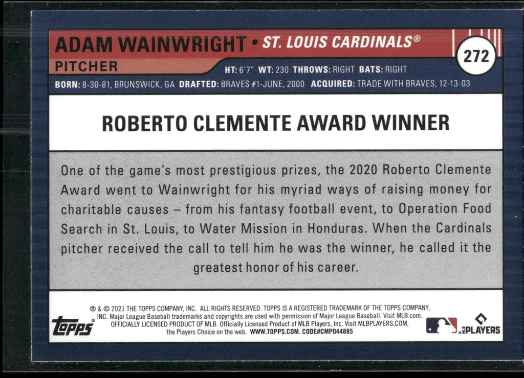 2021 Topps Big League #272 Adam Wainwright