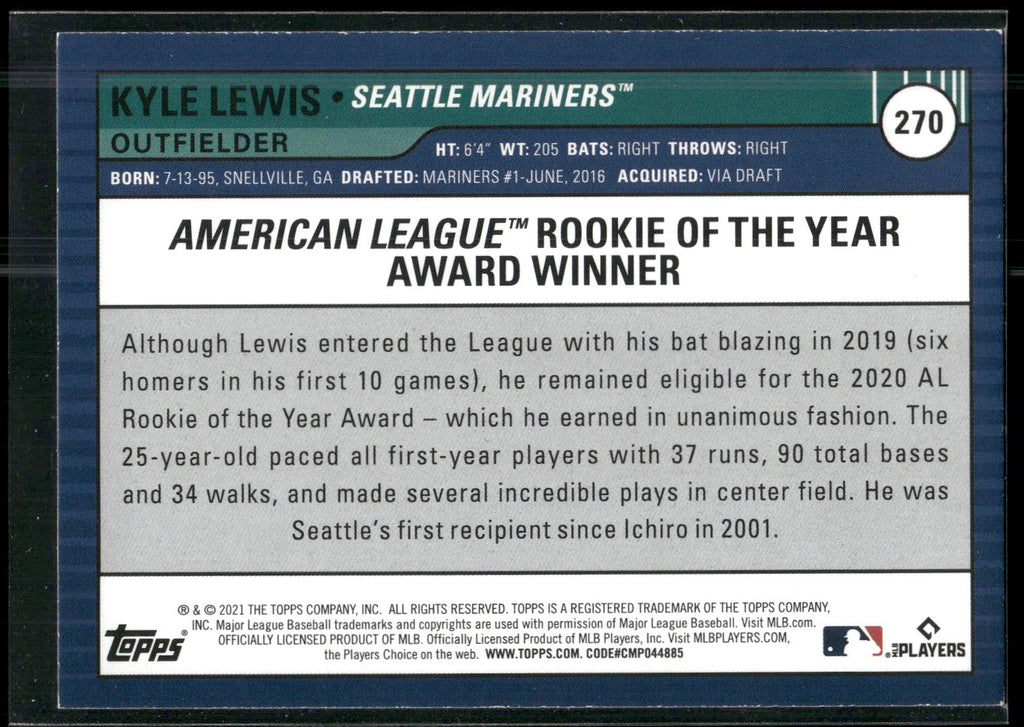 2021 Topps Big League #270 Kyle Lewis