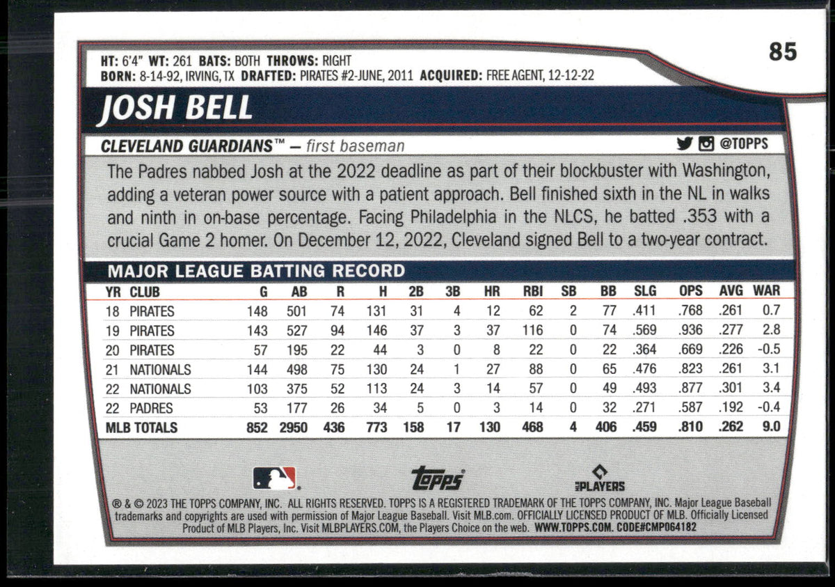 2023 Topps Big League #85 Josh Bell