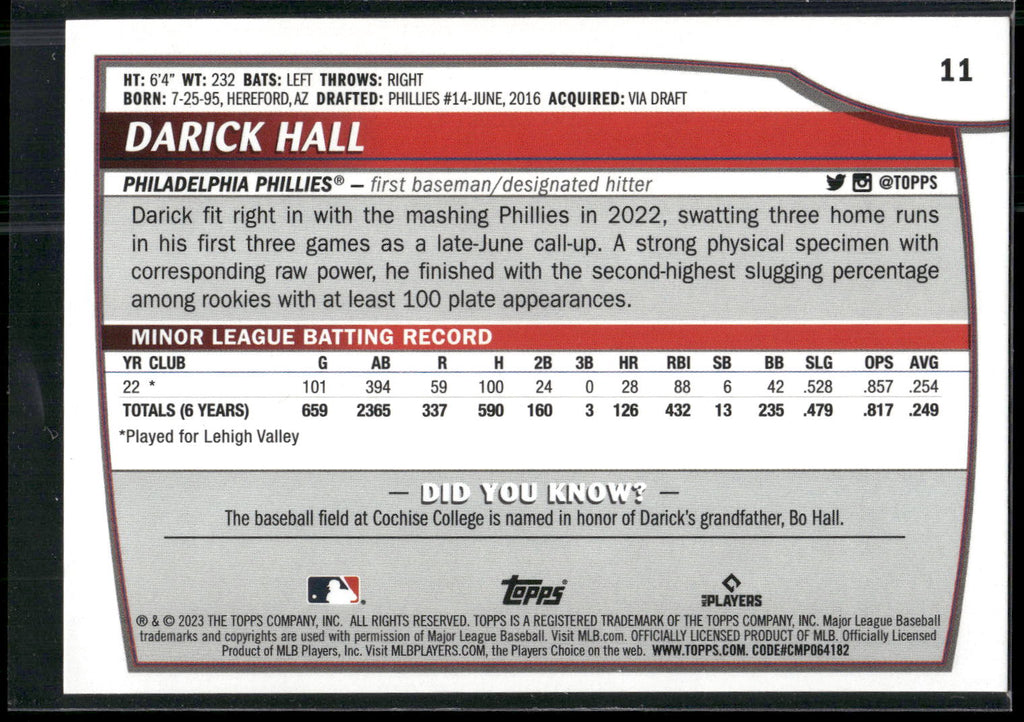 2023 Topps Big League #11 Darick Hall