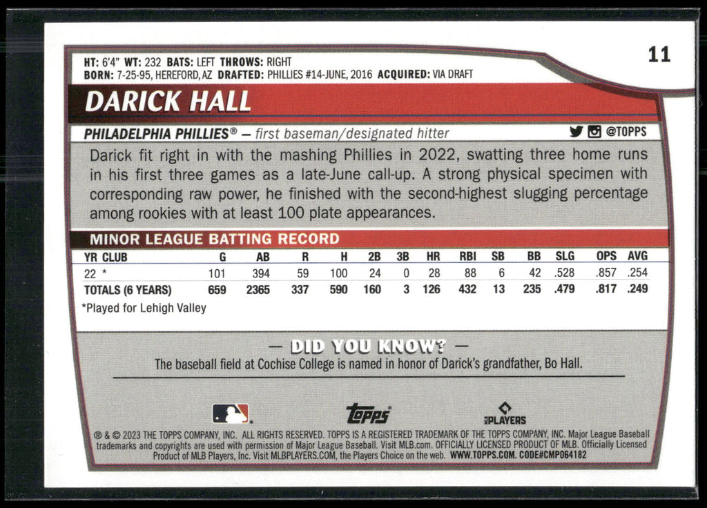 2023 Topps Big League #11 Darick Hall