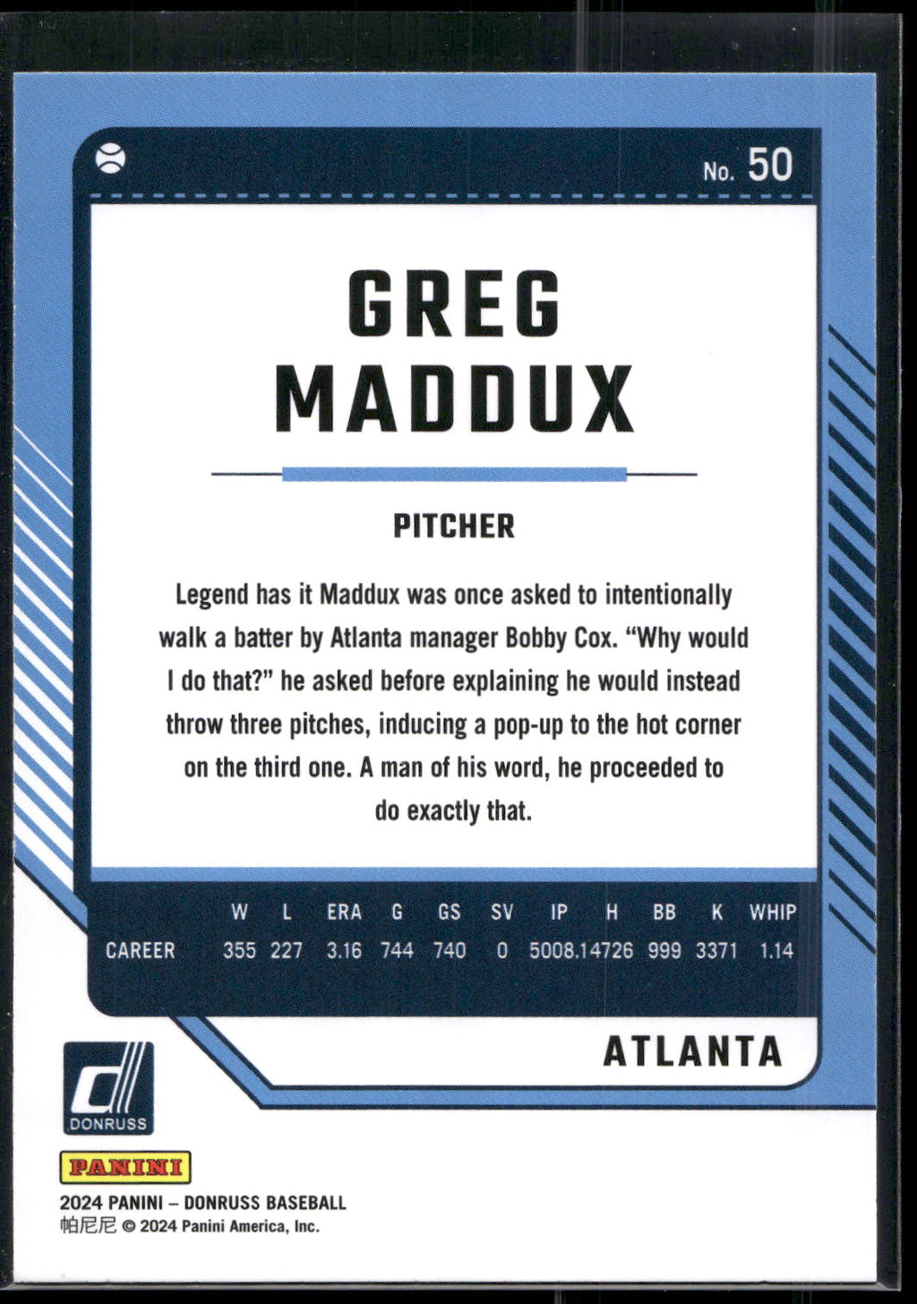 2024 Donruss #50 Greg Maddux