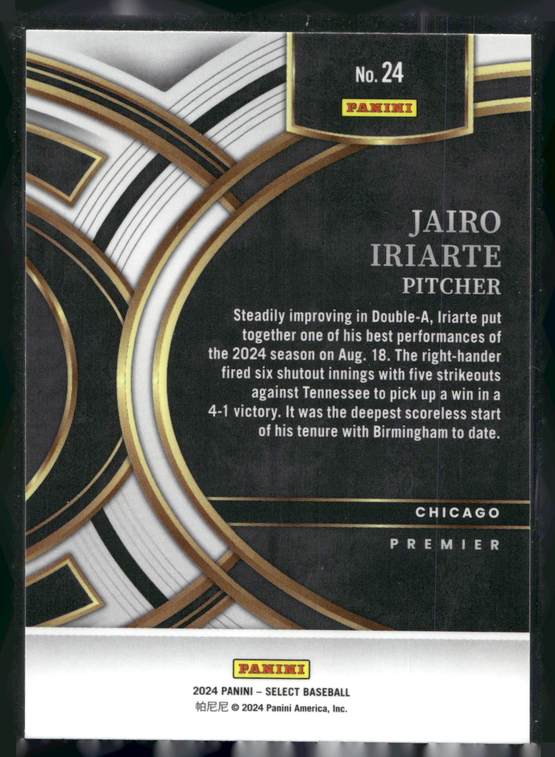 2024 Panini Select #24 Jairo Iriarte
