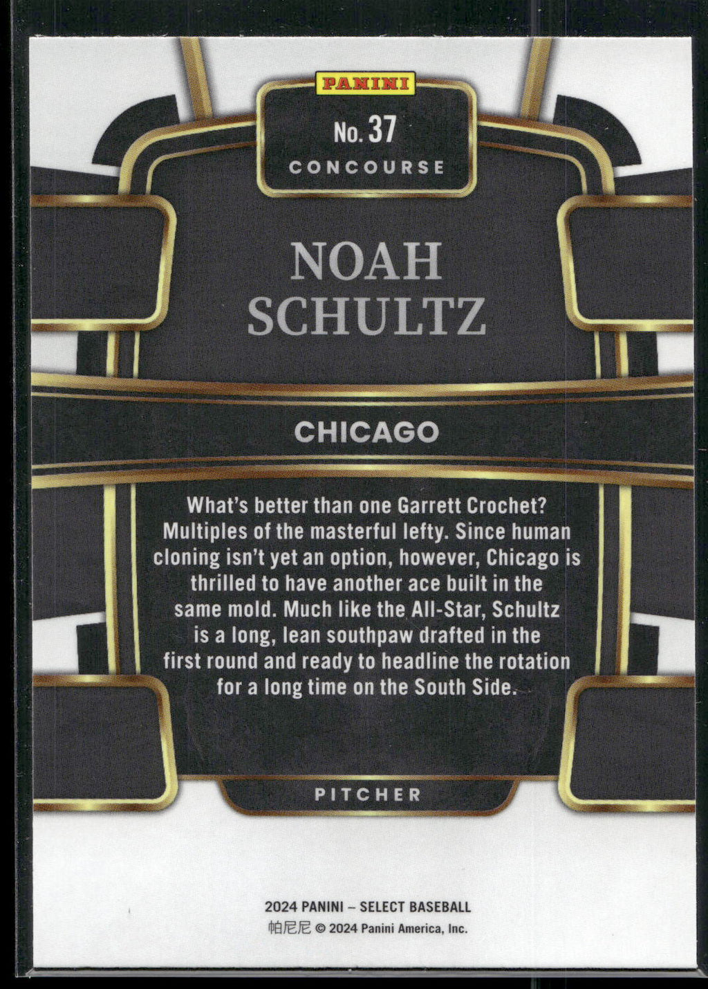 2024 Panini Select #37 Noah Schultz