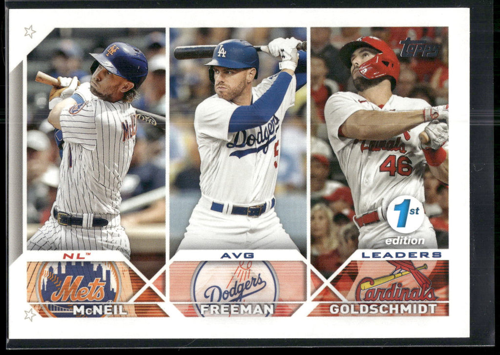 2023 Topps 1st Edition #43 (Jeff McNeil / Freddie Freeman / Paul Goldschmidt) LL